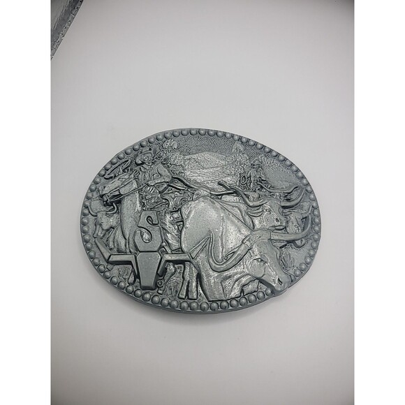 Belt Buckle Zee Series Metal Tone Cowboy Rancher Horse Bull Ride - Picture 10 of 13